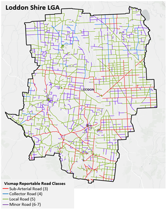 Loddon roads map