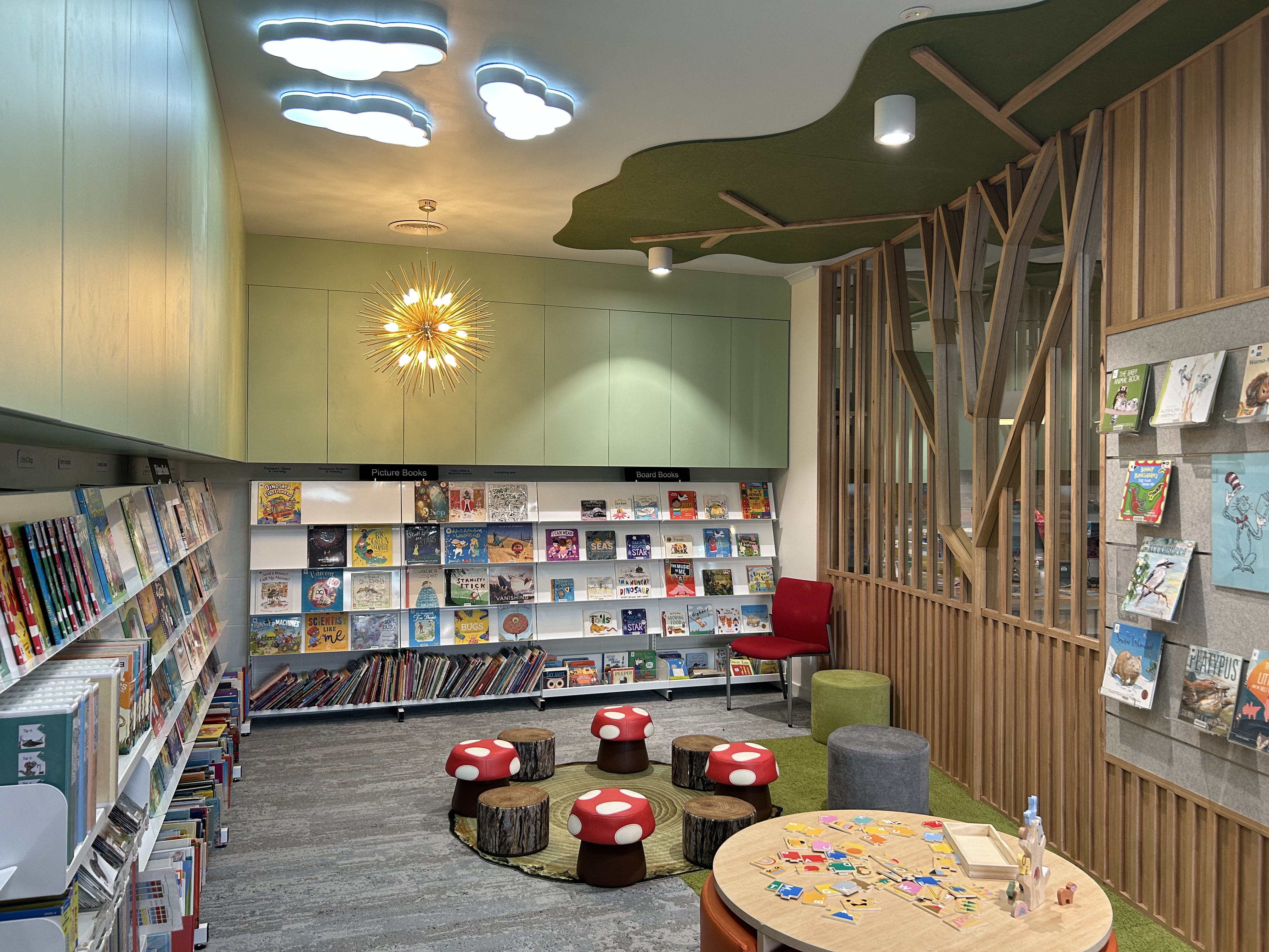 Children's section of a public library